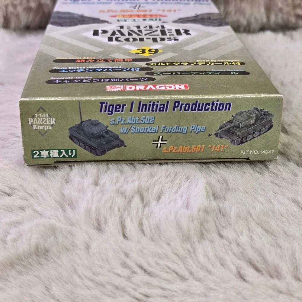 Dragon 1:144 Panzer Korps Tiger I Initial Production Model Kit 39 14047 2 Tanks